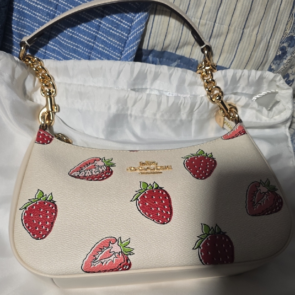 Coach Teri Shoulder Bag With Strawberry Print